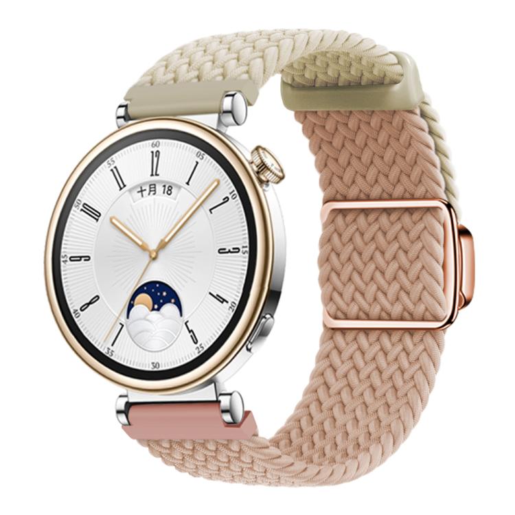 Woven Splicing Color Magnetic Rose Gold Buckle Watch Band — Starlight Milk Tea