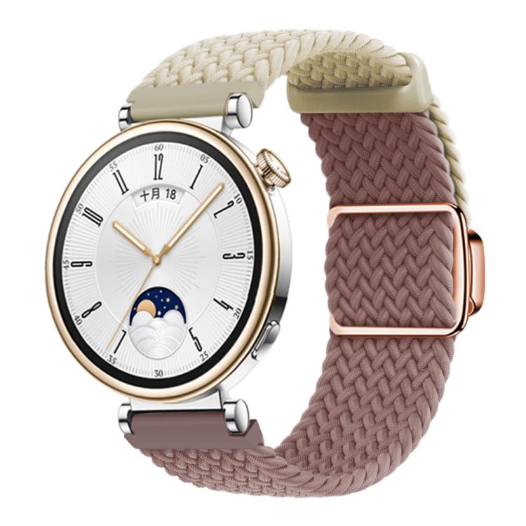 Woven Splicing Color Magnetic Rose Gold Buckle Watch Band — Starlight Smoke Purple