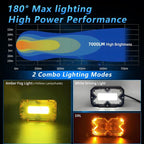 2pcs/Pack Car 70W High-power Matrix Eyes Work Light with Cable Set