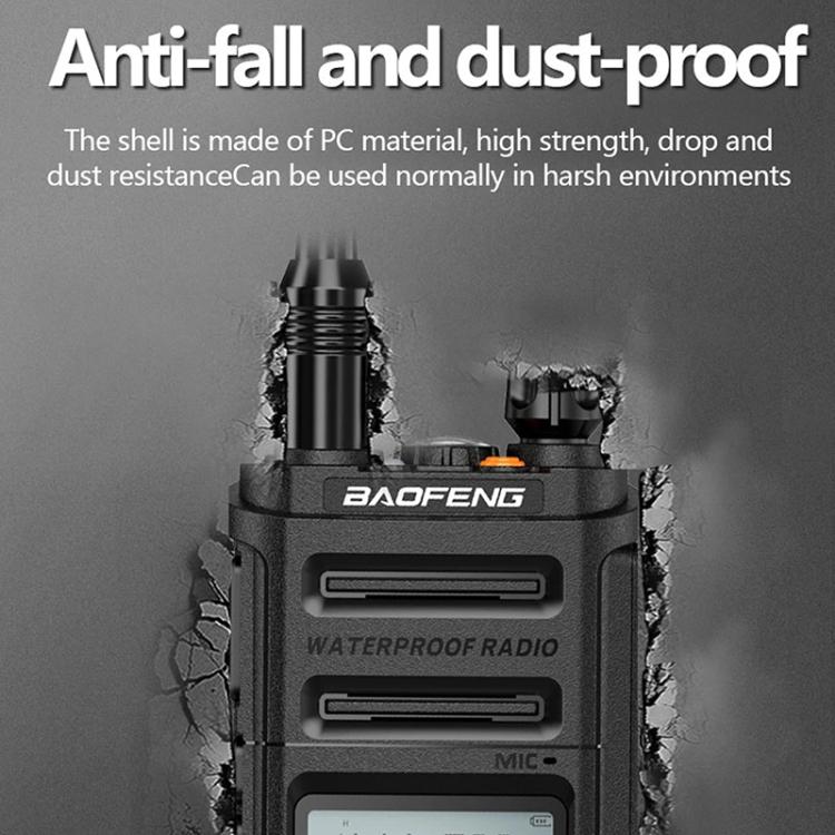 Baofeng UV-9R PRO Dot Matrix LCD Screen IP57 Waterproof Handheld Analog Walkie Talkie — view 6
