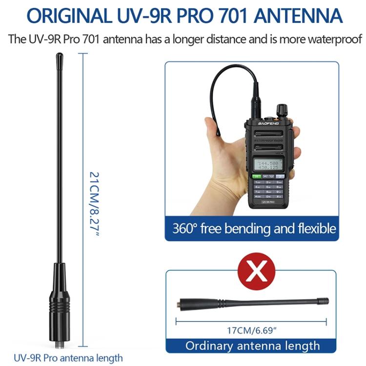 Baofeng UV-9R PRO Dot Matrix LCD Screen IP57 Waterproof Handheld Analog Walkie Talkie — view 7