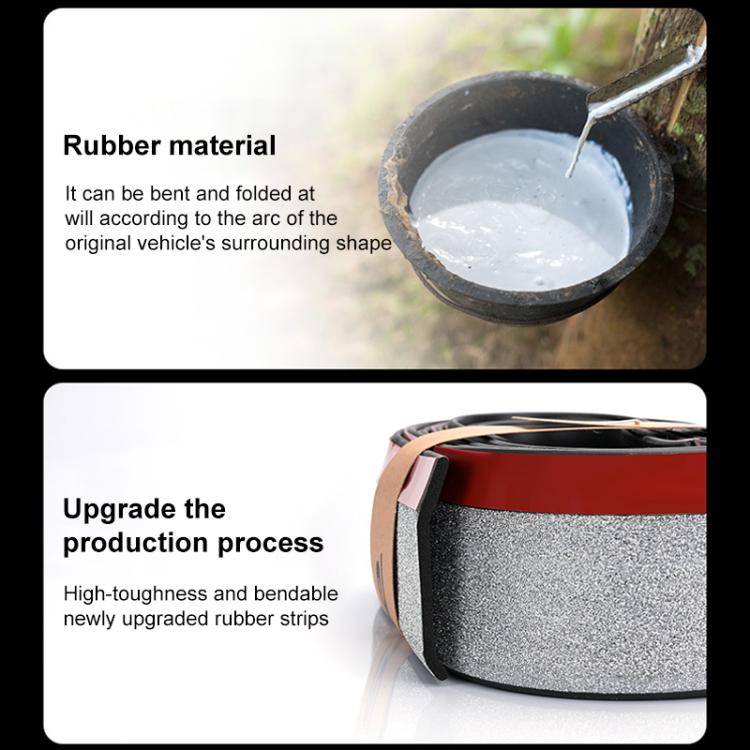 Car Starry Sky Shiny Soft Rubber Front Bar Side Anti-collision Strip