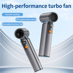 F1 Stepless Speed High-Power Turbo Handheld Fan — Dark Grey