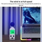 6-Speed Adjustable 5 Fan Laptop Cooler with RGB, NUOXI F36-5 — view 7
