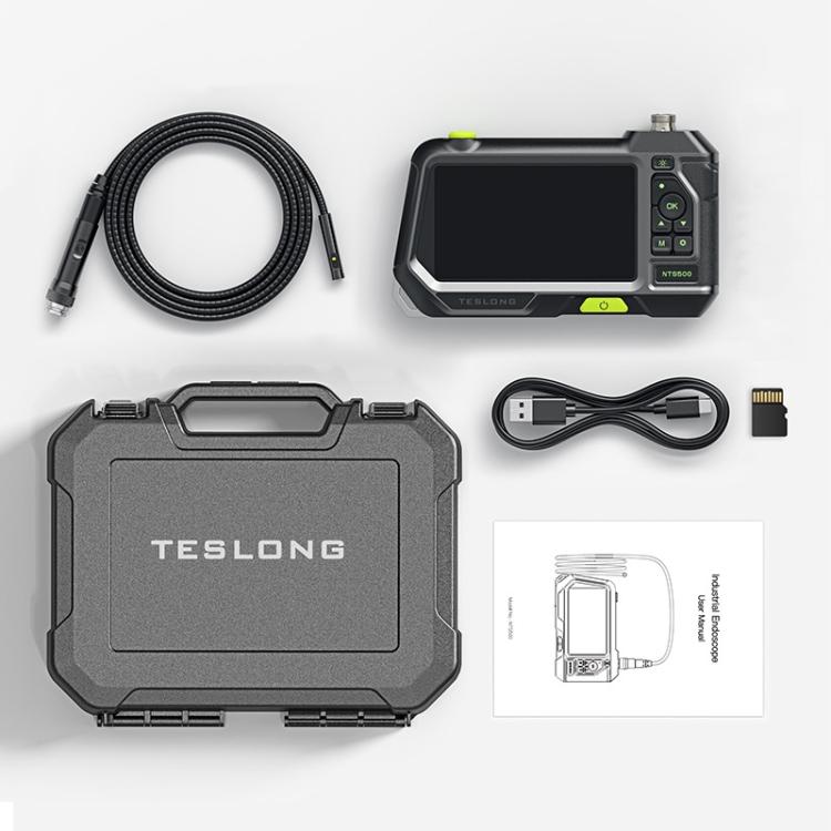 TESLONG NTS500 8mm Dual Lens 5m Industrial Pipeline Endoscope with 5 inch HD Screen — 8mm Dual Lens / 5m