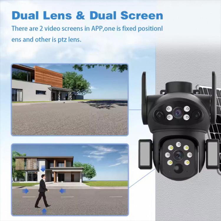 X7 2MP Multi-lens Panoramic Solar Surveillance PTZ Dome Camera