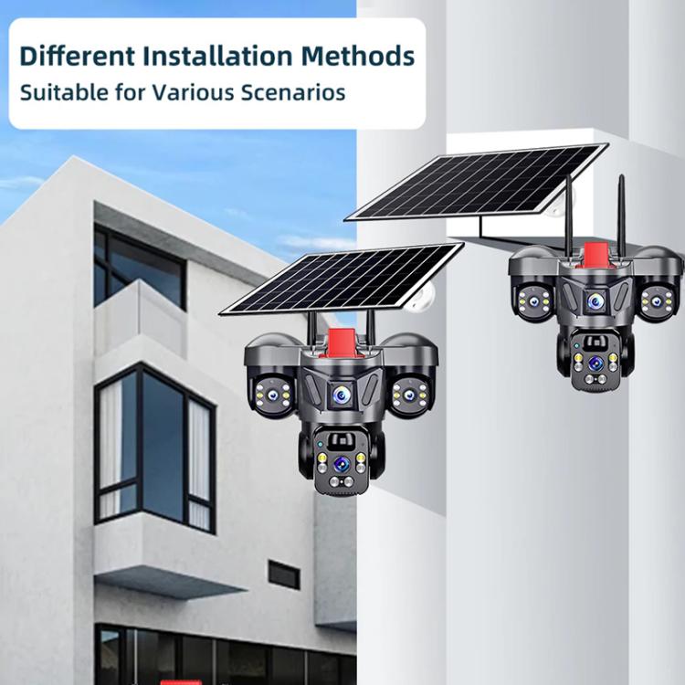 D31 9MP Multi-lens Panoramic Solar Surveillance PTZ Dome Camera