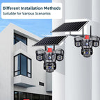 D31 9MP Multi-lens Panoramic Solar Surveillance PTZ Dome Camera
