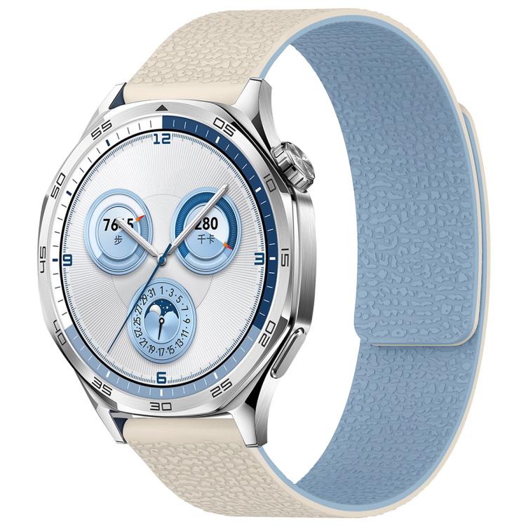 xDfind Flat Head Litchi Texture Magnetic Silicone Watch Band — view 20