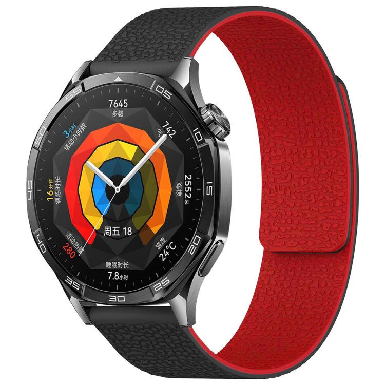 xDfind Flat Head Litchi Texture Magnetic Silicone Watch Band — view 21