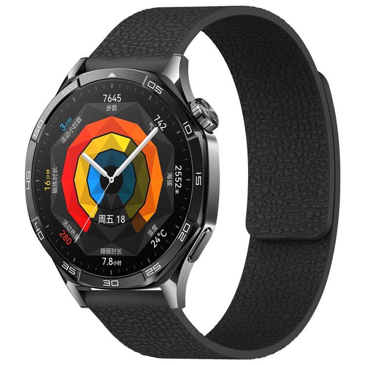 xDfind Flat Head Litchi Texture Magnetic Silicone Watch Band — view 22