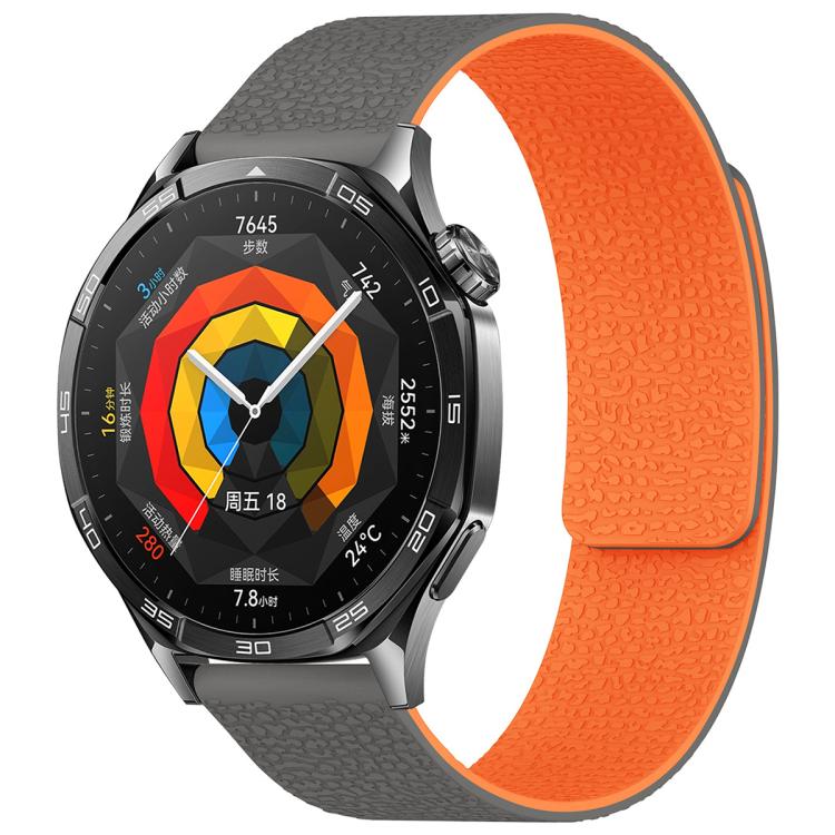 xDfind Flat Head Litchi Texture Magnetic Silicone Watch Band — view 23