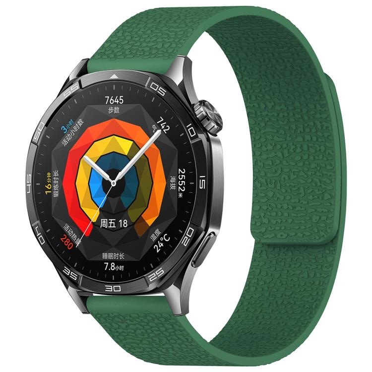 xDfind Flat Head Litchi Texture Magnetic Silicone Watch Band — view 24