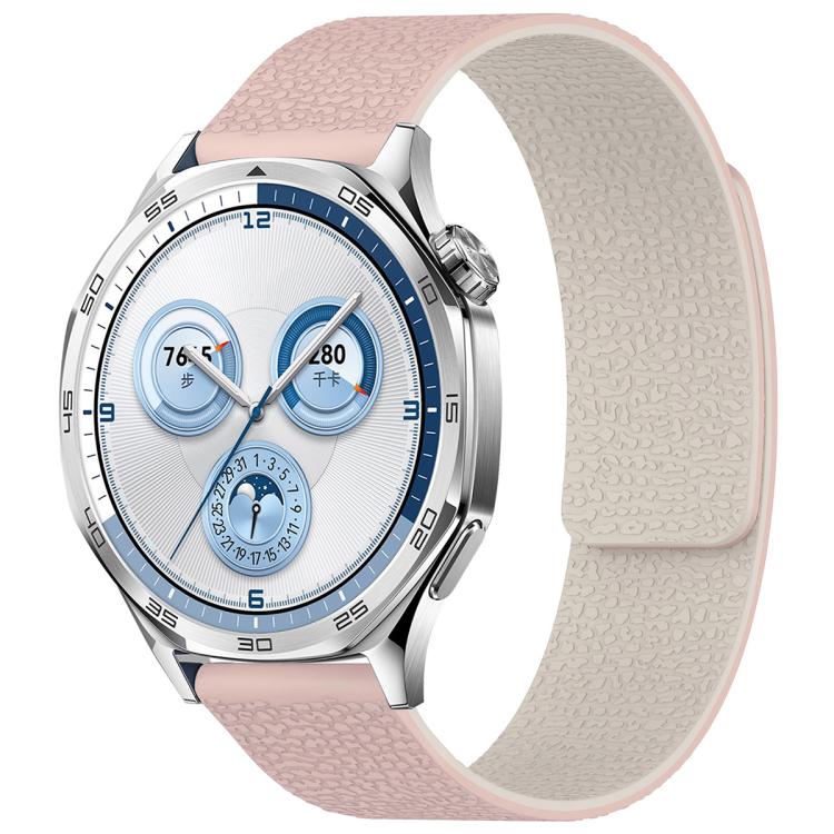 xDfind Flat Head Litchi Texture Magnetic Silicone Watch Band — view 25