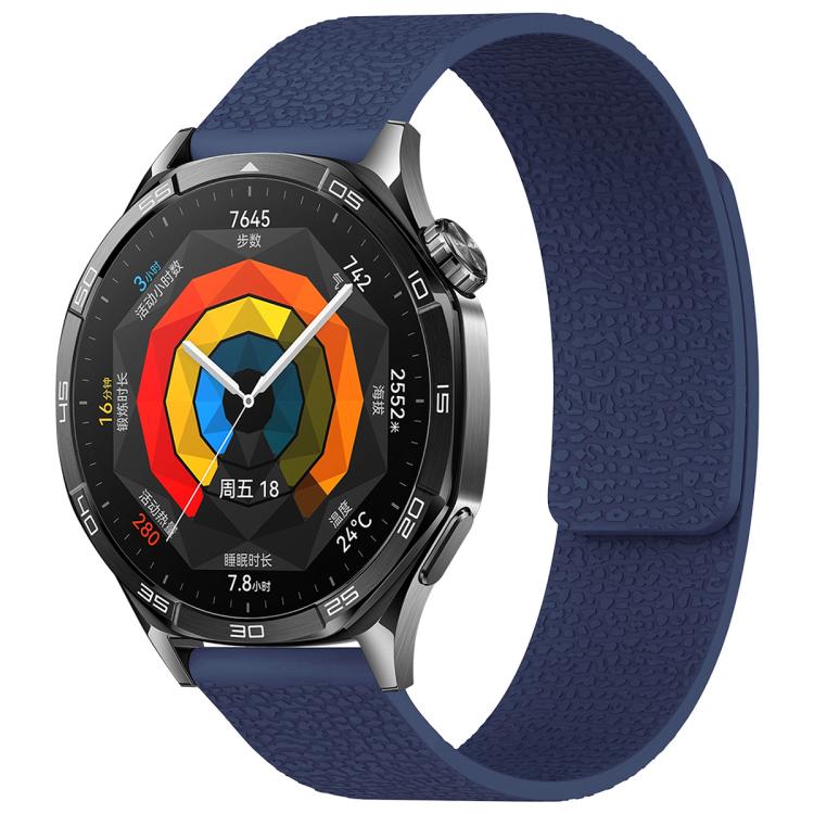 xDfind Flat Head Litchi Texture Magnetic Silicone Watch Band — view 26