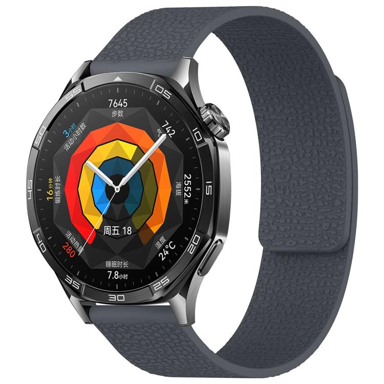 xDfind Flat Head Litchi Texture Magnetic Silicone Watch Band — view 28