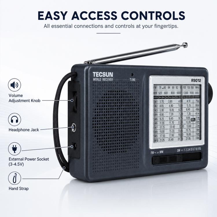 Tecsun R-9012 Portable Full Band FM Radio