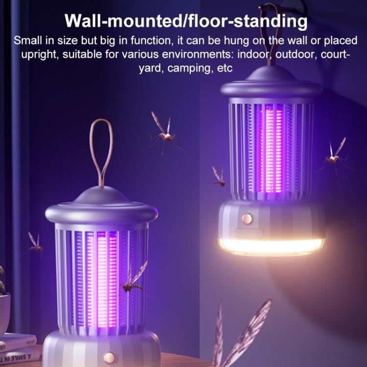 Rechargeable Portable Light Trapping Electric Mosquito Killer Lamp — White