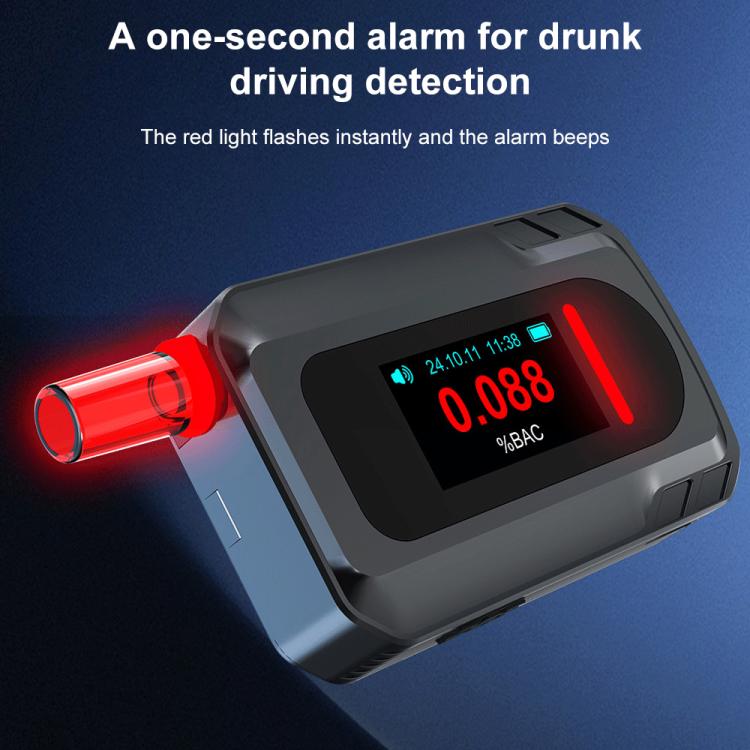D2000 HD IPS Screen Portable Blow-Type High-Precision Alcohol Content Tester