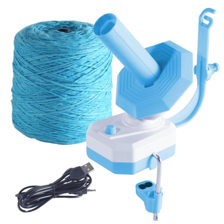USB Interface Electric Wool Knitting Winder — Blue