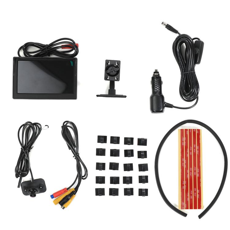 1080P 5 inch HD Display Screen Side Front Blind Spot Camera Image Assistance System Kit