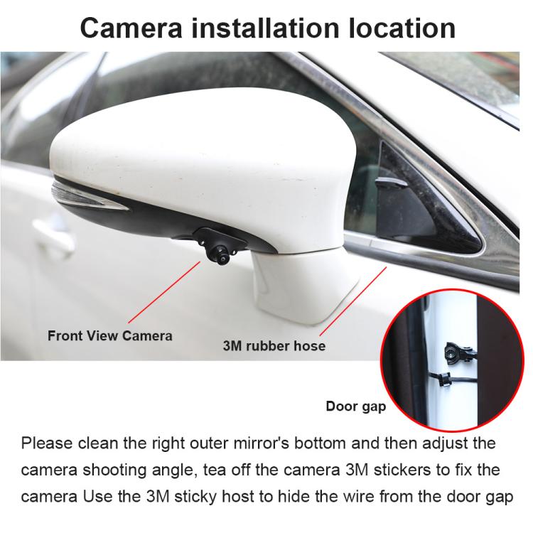 1080P 5 inch HD Display Screen Side Front Blind Spot Camera Image Assistance System Kit — view 6