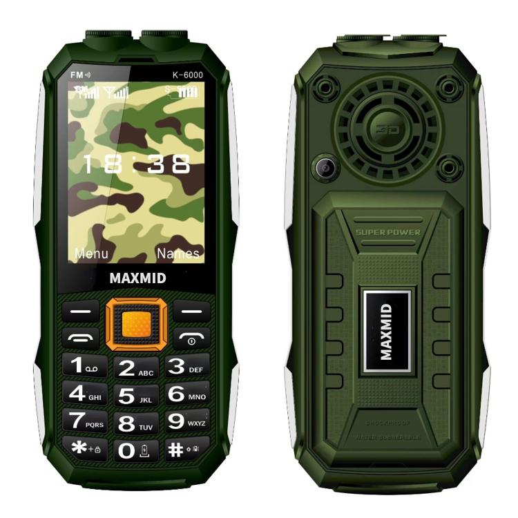 K6000 Keypad Phone, 2.8 inch, LED Flashlight, Big Keyboard, SOS, Network: 2G, Dual SIM