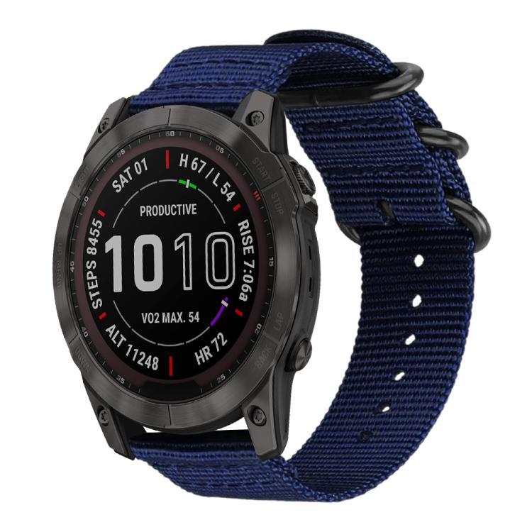 xDfind Ring Buckle Nylon Canvas Watch Band — Grey