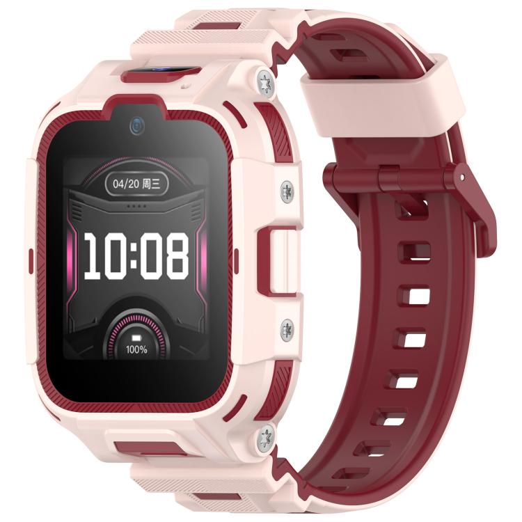 Children Smart Watch Two Color Silicone Watch Band — Purple Red