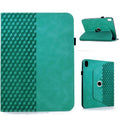 Rotatable Rhombus Embossed Smart Leather Tablet Case