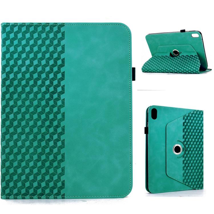 Rotatable Rhombus Embossed Smart Leather Tablet Case