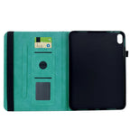 Rotatable Rhombus Embossed Smart Leather Tablet Case — For iPad 2025 / 2022
