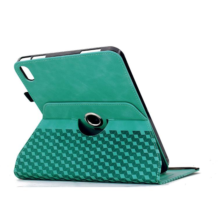 Rotatable Rhombus Embossed Smart Leather Tablet Case — For iPad 10.2 2021 / Air 10.5