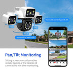 ESCAM PT223 3x4MP HD Motion Detection WiFi Three-screen PTZ IP Camera