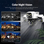 ESCAM PT223 3x4MP HD Motion Detection WiFi Three-screen PTZ IP Camera