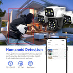 ESCAM PT223 3x4MP HD Motion Detection WiFi Three-screen PTZ IP Camera