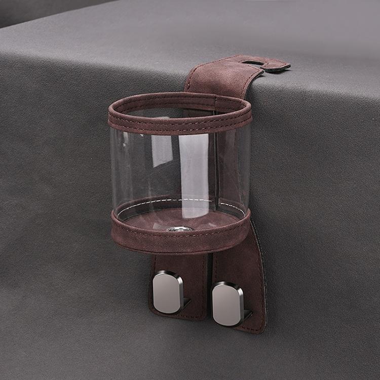Car Water Cup Holder Seat Back Dual Hanger Hook — Grey