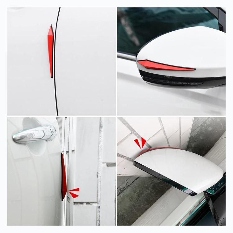 4pcs / Set Car Door Anti-collision PVC Strip, Size: 15x2.5cm