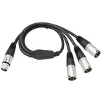 3-Way Splitter Audio Cable, Length: 60cm