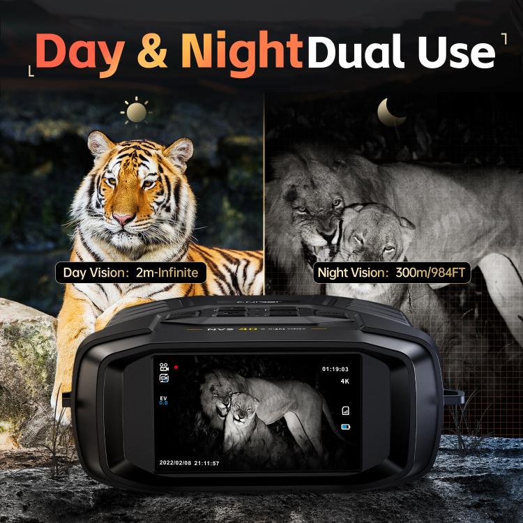 FNIRSI NVS-40 Small Portable Outdoor 4K Full Color HD Infrared Binocular Night Vision Device