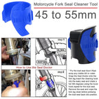 Motorcycle Fork Seal Cleaner, Front Fork Seal Cleaner Tool, Shock Repair Absorber Tool 45mm-55mm