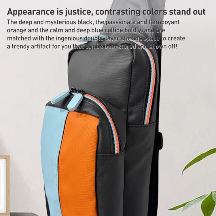For Nintendo Switch 2 iPlay HBS-2844 Colorblock Crossbody Game Console Storage Bag