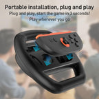 For Nintendo Switch 2 iPlay HBS-2870 4 in 1 Controller Grip Steering Wheel Combination