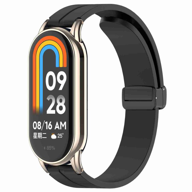 xDfind Folding Buckle Silicone Watch Band — Wine Red