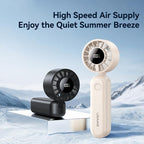 USAMS ZB352 Digital Display Folding Handheld Mini Fan — ZB352 (Beige)
