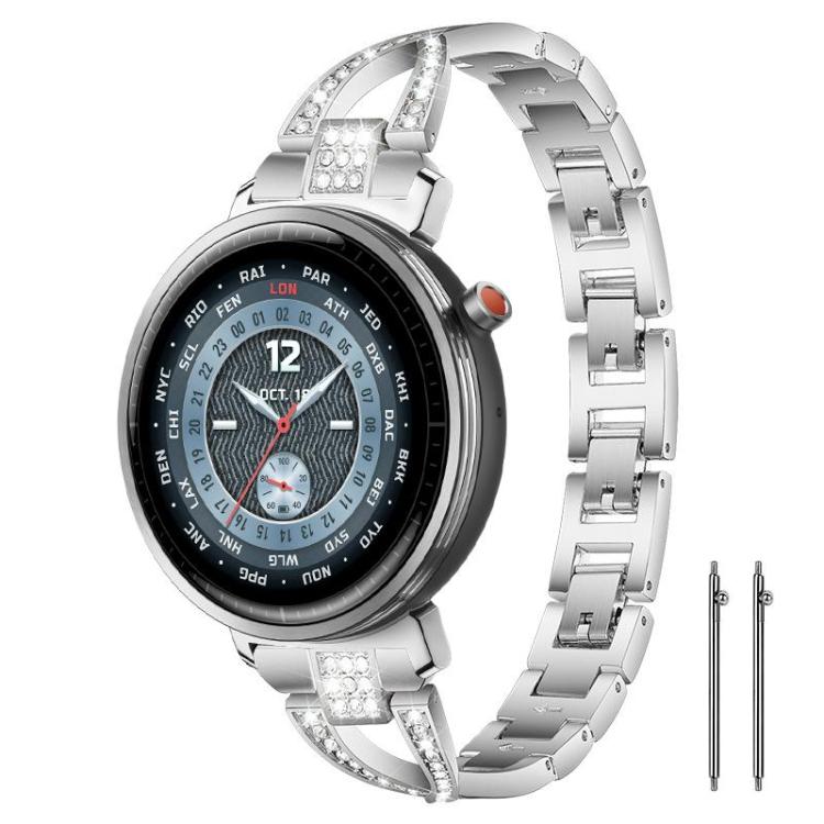 xDfind X-Shaped Single Row Diamond Metal Watch Band — view 11