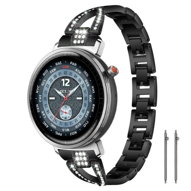 xDfind X-Shaped Single Row Diamond Metal Watch Band — view 12