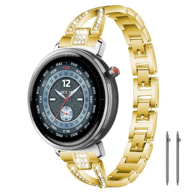 xDfind X-Shaped Single Row Diamond Metal Watch Band — view 14
