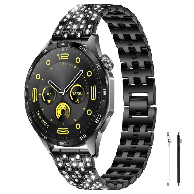 xDfind Five Beads Full Diamond Metal Watch Band — Rose Gold