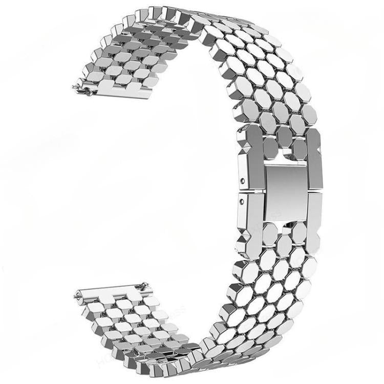 xDfind Fish Scale Texture Metal Watch Band